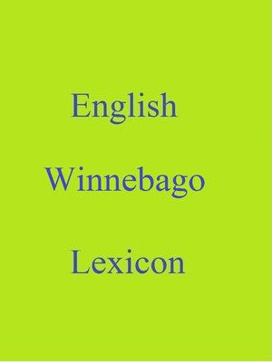 cover image of English Winnebago Lexicon